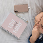 Positive Liebe Sie heute Pastel Pink Zitat Notizbuch<br><div class="desc">Positive Liebe Sie heute Pastel Pink Zitat</div>