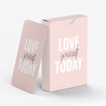 Positive Liebe Sie heute Pastel Pink Zitat Spielkarten<br><div class="desc">Positive Liebe Sie heute Pastel Pink Zitat</div>