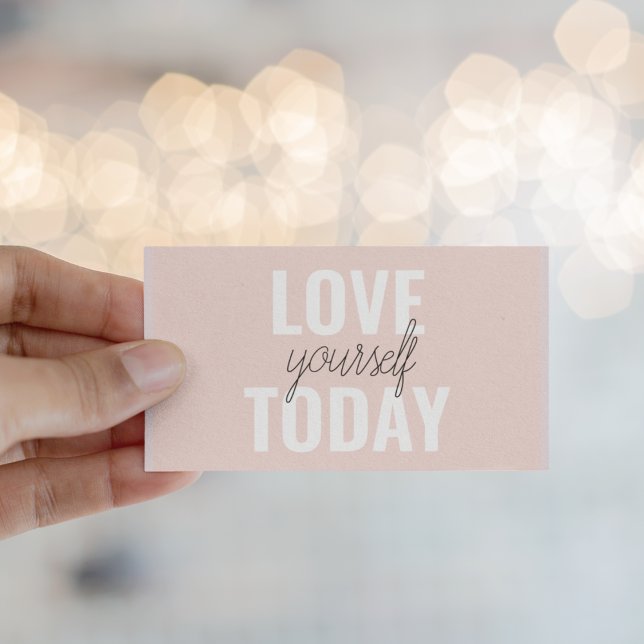 Positive Liebe Sie heute Pastel Pink Zitat Visitenkarte (Von Creator hochgeladen)