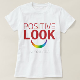 Positive Look Augen Smile Red Rainbow LGBT GAY Nam T-Shirt