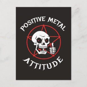 Positive Metallohnwerte Postkarte