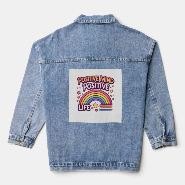 Positive Mind Positive Life Jeansjacke (Rückseite)