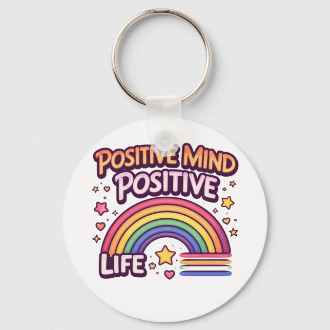 Positive Mind Positive Life Schlüsselanhänger (Vorderseite)