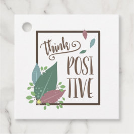 Positive Motivation Text feather boho Geschenkanhänger