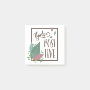 Positive Motivation Text feather boho Post-it Klebezettel