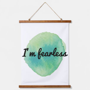 positive motivierend Vibes für Selbstakzeptanz Wandteppich Mit Holzrahmen