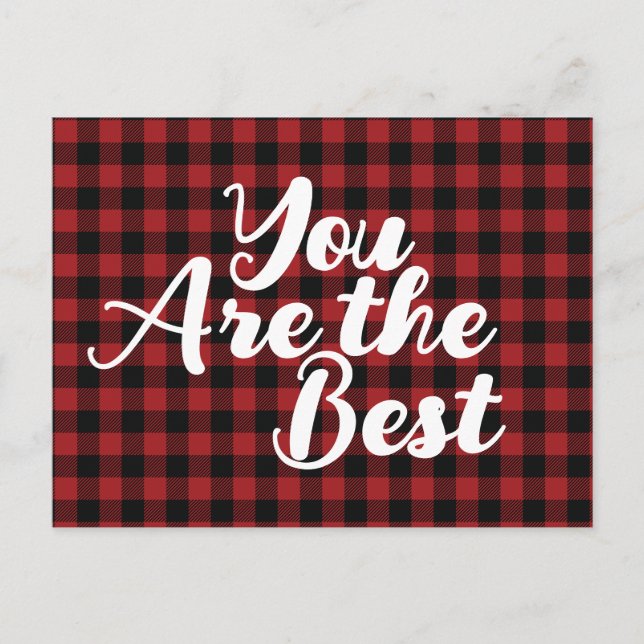 Positive Nachricht Rotes Weihnachten Postkarte (Vorderseite)