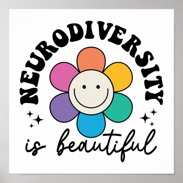 Positive Neurodiversity Acceptance Quote Poster (Vorne)