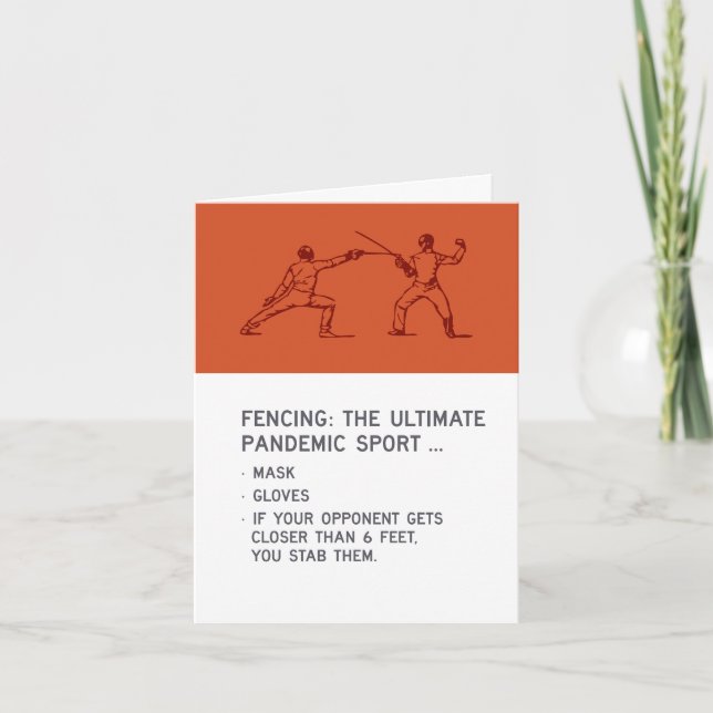Positive Pandemie: Fencing ist der ultimative Spor Karte (Vorderseite)