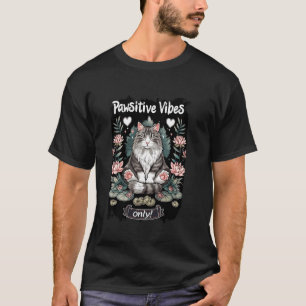 Positive Pfoten Nur Yoga-Posen Kitten Maine Coon T-Shirt