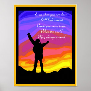 Positive Plakate bleibe