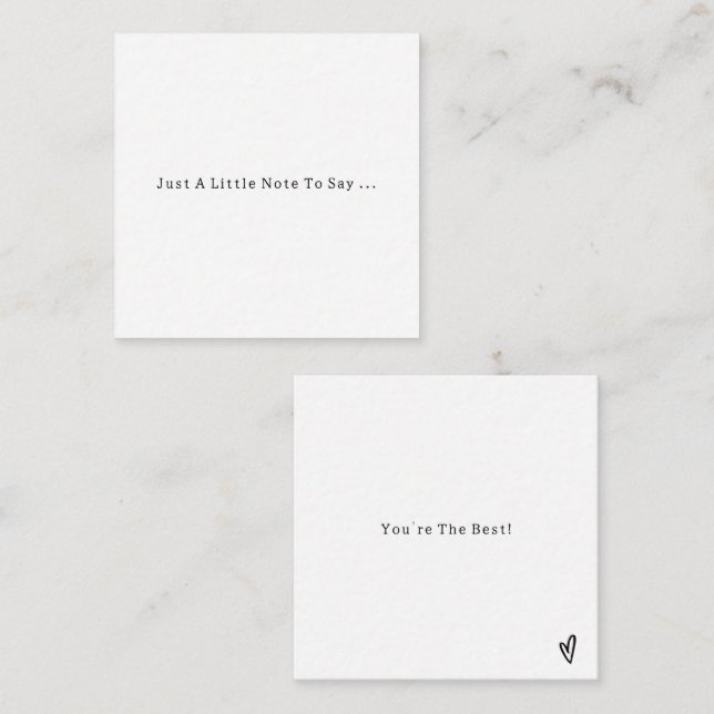 Positive Quote You Are The Best Card Begleitkarte (Vorne/Hinten)