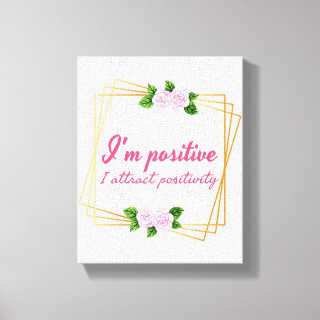 positive Redewendungen für die Liebe Leinwanddruck (Vorderseite)