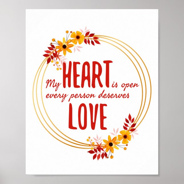 positive Redewendungen für die Liebe und den Erfol Poster (Vorne)