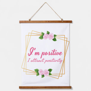 positive Redewendungen für die Liebe Wandteppich Mit Holzrahmen