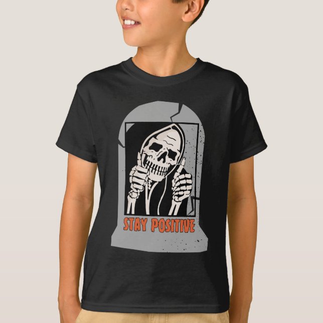 POSITIVE SKELETON bleibe T-Shirt (Vorderseite)