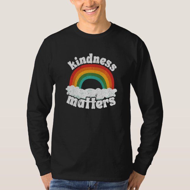 Positive Sped Teacher Anti Bullying Rainbow Kindne T-Shirt (Vorderseite)