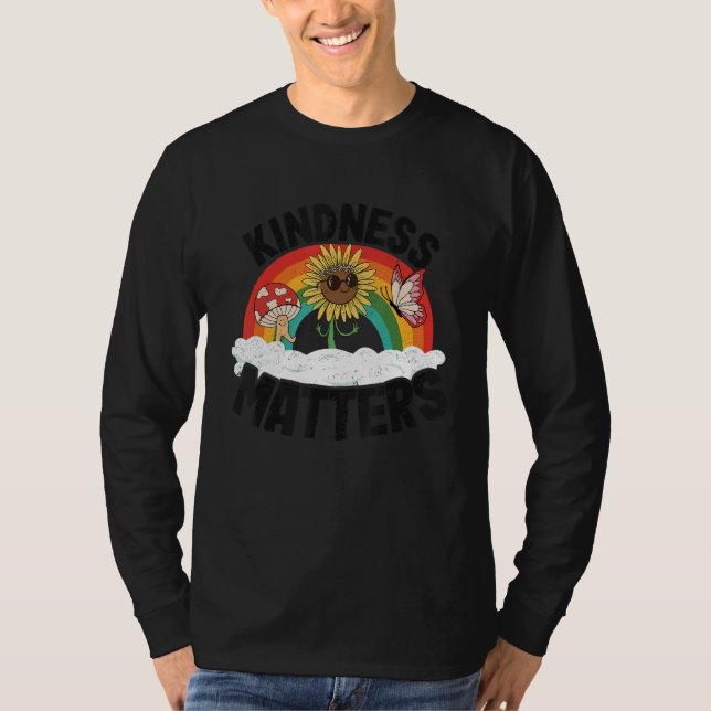 Positive Sped Teacher Anti Bullying Rainbow Kindne T-Shirt (Vorderseite)