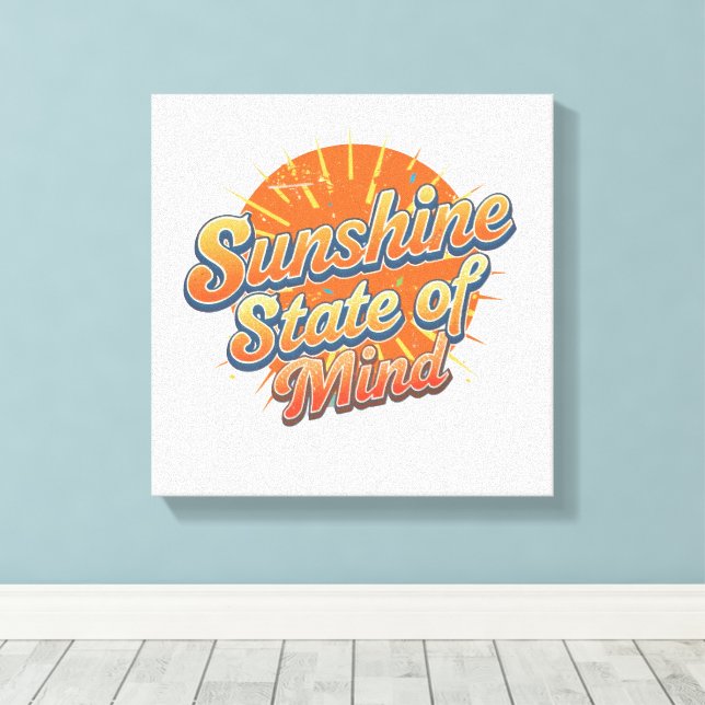Positive Strandurlaub-Typografie Leinwanddruck (Insitu (Holzboden))
