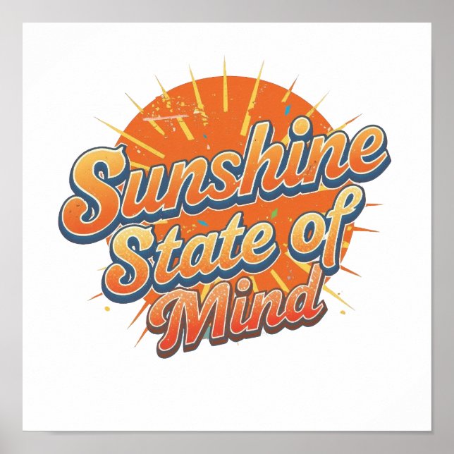 Positive Strandurlaub-Typografie Poster (Vorne)