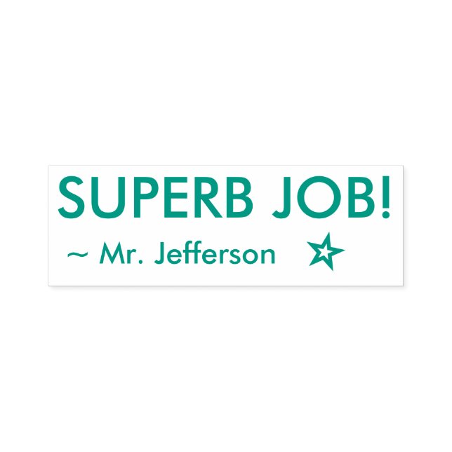 Positive "SUPERB JOB!" Grading Rubber Stamp Permastempel (Design)
