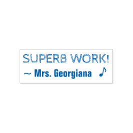 Positive "SUPERB WORK!" Lehrerin Rubber Briefmarke Permastempel