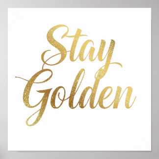 Positive und glamouröse Goldene Typografie Poster