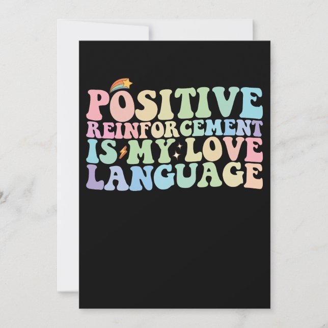 Positive Verstärkung ist meine Liebe Einladung (Vorderseite)