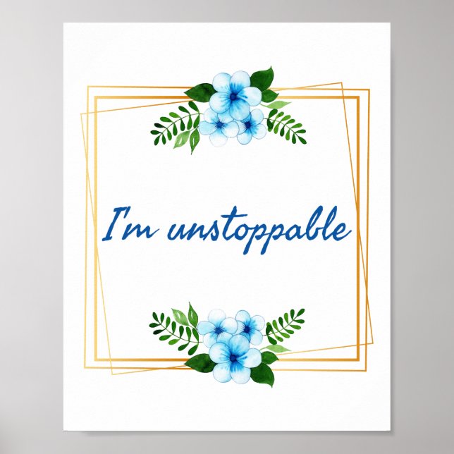 positive Vibes Bestätigung für den Erfolg Poster (Vorne)