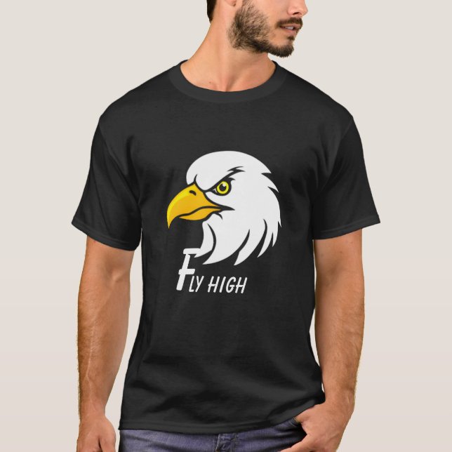 Positive Vibes Eagle Head Inspiration Custom T-Shirt (Vorderseite)