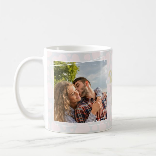 Positive Vibes fügen nur Foto personalisiert hinzu Kaffeetasse (Links)