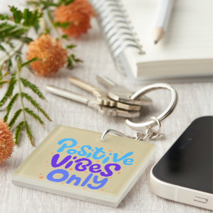 POSITIVE VIBES GIFT MAMA VATER BOSS SISTER DAUGHTE SCHLÜSSELANHÄNGER