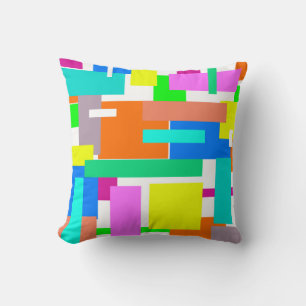 Positive Vibes Happy Colors Abstrakt Art Blocks Kissen