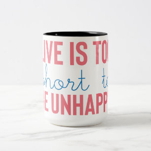 Positive Vibes Motivationszitat Zweifarbige Tasse