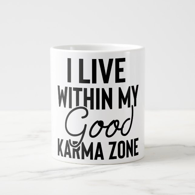 Positive Vibes | Motivierend Angebot Jumbo-Tasse (Vorderseite)
