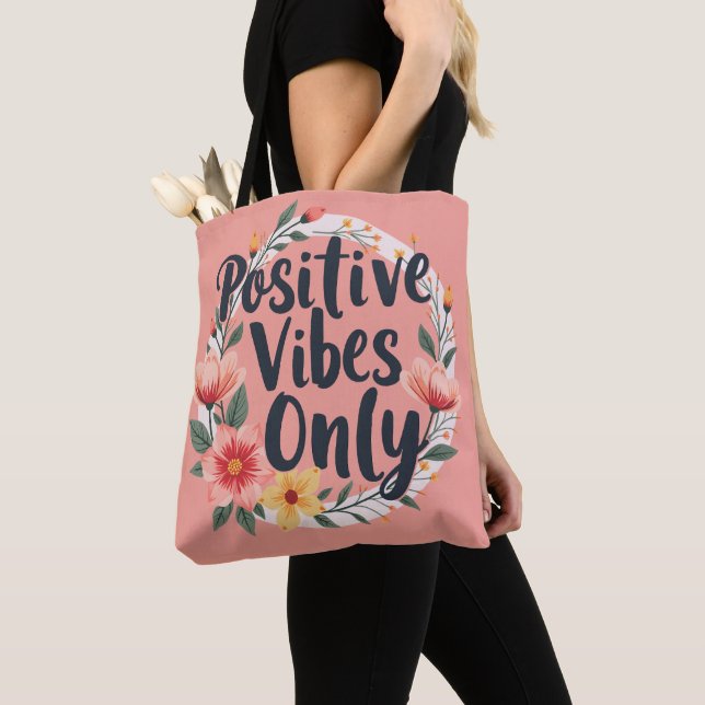 Positive Vibes nur Blumenmuster-Design Tasche (Von Nahem)