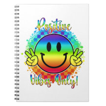 Positive Vibes Only Smiley Notebook