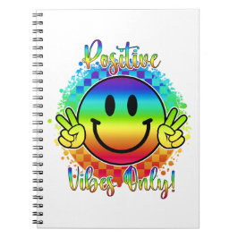 Positive Vibes Only Smiley Notebook Notizblock