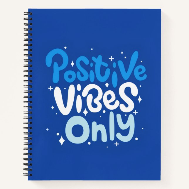 Positive Vibes Only Spiral Notebook Notizbuch (Vorderseite)