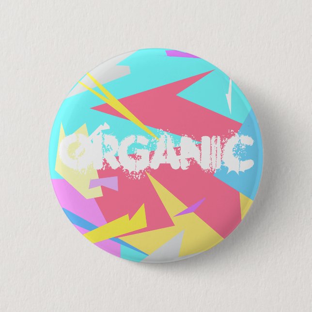 Positive Vibes Pastel Farben Abstrakt Button (Vorderseite)