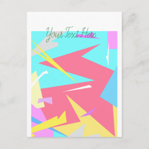 Positive Vibes Pastel Farben Abstrakt Postkarte