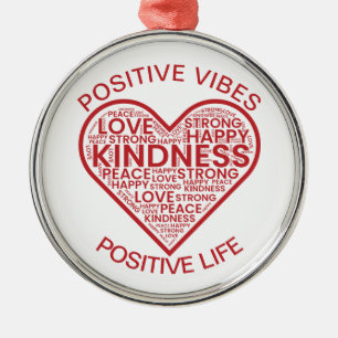 Positive Vibes Positive Life Ornament Aus Metall