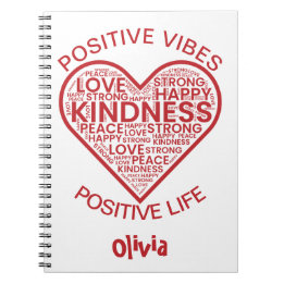 Positive Vibes Positive Life Personalisiert Notebo Notizblock
