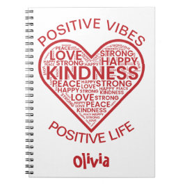 Positive Vibes Positive Life Personalisiert Notebo Notizblock