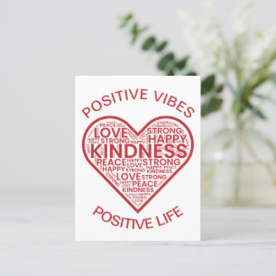 Positive Vibes Positive Life Postcard Postkarte