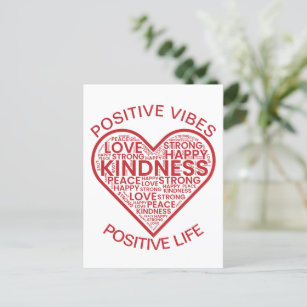 Positive Vibes Positive Life Postcard Postkarte