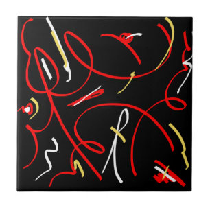 Positive Vibes Splash of Color Happy Abstrakt Art Fliese