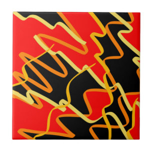 Positive Vibes Splash of Color Happy Abstrakt Art Fliese