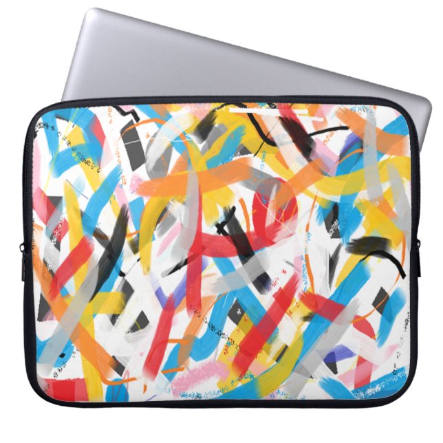Positive Vibes Splashes Laptop-Computer-Sieb Laptopschutzhülle (Vorderseite)