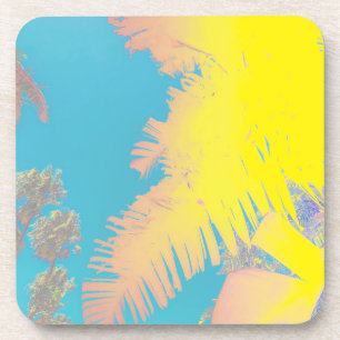 Positive Vibes Tropical Palm Trees Getränkeuntersetzer